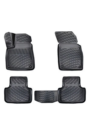 Audi Q7 2017 Araca Özel Tasarım 3D Havuzlu Paspas