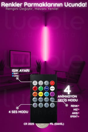 Onerous RGB LED LED Işık, Müzik Kontrollü, Uzaktan Kumandalı