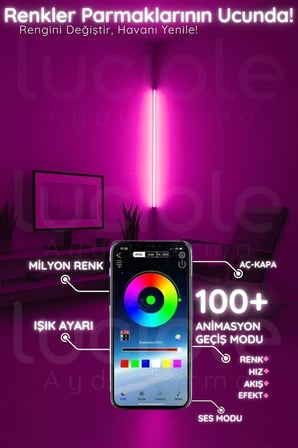 Onerous RGB LED LED Işık, Bluetooth, 256 Renk