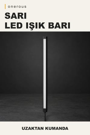 Onerous 100 cm RGB LED Duvar Apliği, Uzaktan Kumandalı, Parlaklık Ayarlı