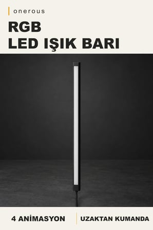 Onerous 1 m RGB LED Duvar Apliği, Uzaktan Kumandalı, Parlaklık Ayarlı