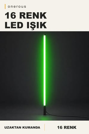 Onerous 100 cm RGB LED Duvar Apliği, Uzaktan Kumandalı, Parlaklık Ayarlı