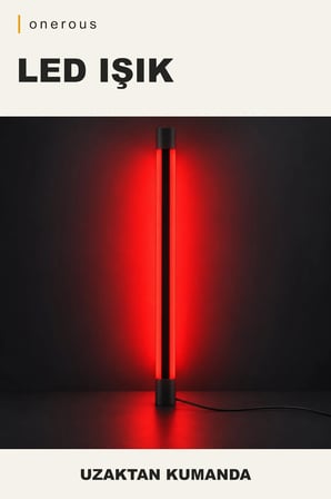 Onerous 100 cm RGB LED Duvar Apliği, Uzaktan Kumandalı, Parlaklık Ayarlı