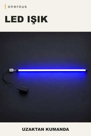 Onerous 100 cm RGB LED Duvar Apliği, Uzaktan Kumandalı, Parlaklık Ayarlı