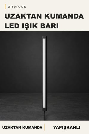 Onerous 100 cm RGB LED Duvar Apliği, Uzaktan Kumandalı, Parlaklık Ayarlı