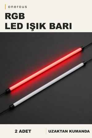 Onerous RGB LED LED Işık, 2 Adet, Uzaktan Kumandalı