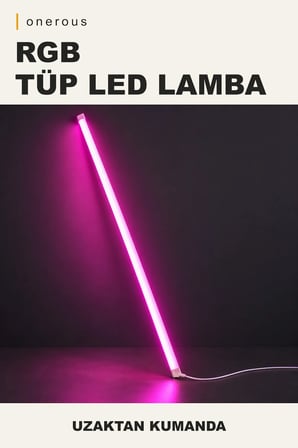 Onerous 1 m RGB Tüp LED Lambader, Uzaktan Kumandalı, Parlaklık Ayarlı