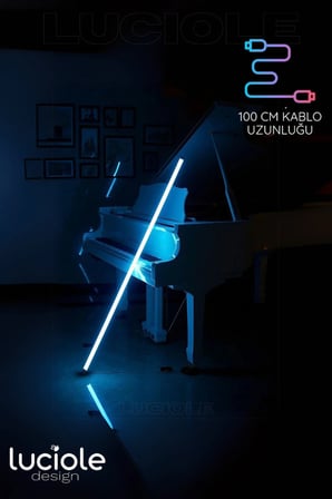 Onerous 1 m RGB Tüp LED Lambader, Uzaktan Kumandalı, Parlaklık Ayarlı