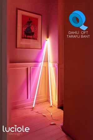 Onerous 1 m RGB Tüp LED Lambader, Uzaktan Kumandalı, Parlaklık Ayarlı