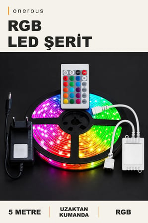Onerous 5 m RGB LED Şerit, Uzaktan Kumandalı