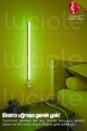 Onerous 50 cm RGB LED Duvar Apliği, Uzaktan Kumandalı, Parlaklık Ayarlı