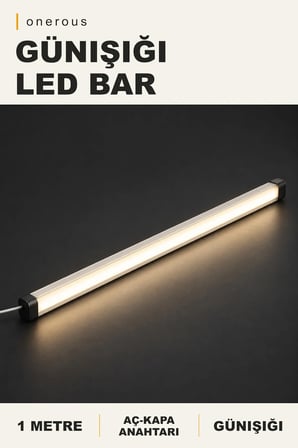 Onerous 1 m Günışığı LED Bar, Anahtarlı, Yapışkanlı