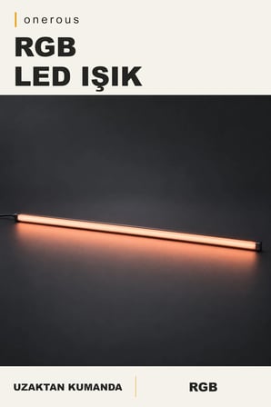 Onerous 100 cm RGB LED Duvar Apliği, Uzaktan Kumandalı, Parlaklık Ayarlı
