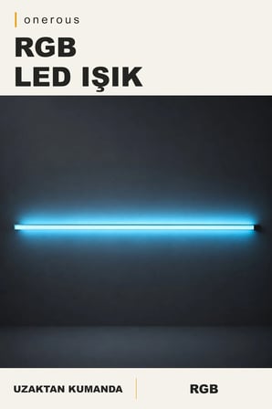 Onerous 100 cm RGB LED Duvar Apliği, Uzaktan Kumandalı, Parlaklık Ayarlı