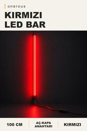 Onerous 100 cm Kırmızı LED Bar, Anahtarlı, Dekoratif Aydınlatma