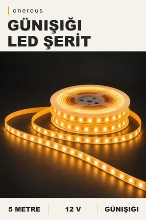 Onerous 5 m 12V Günışığı LED Şerit