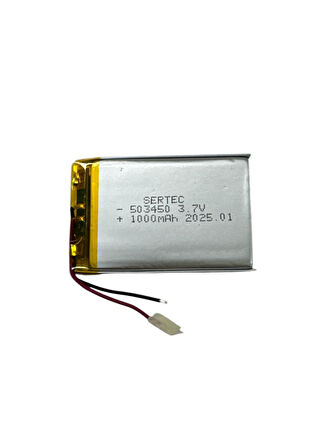 503450 3.7V 1000 MAh Li-Polymer Pil Devreli/1.5A