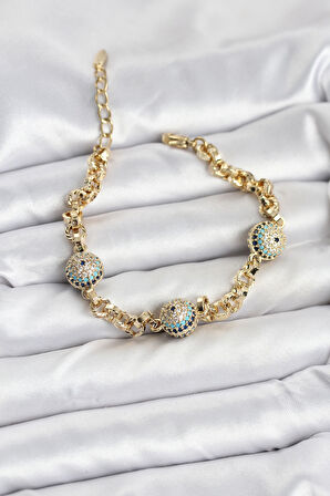 Xuping VIP Nazarlı Gold Renk Bileklik - TJ-BB8079