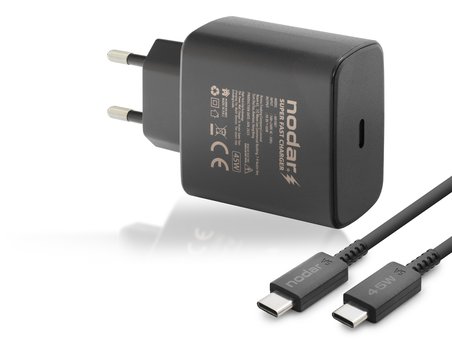 Type-C Pd Hızlı Şarj Seti 45W Usb Adaptörlü - Siyah ND1007