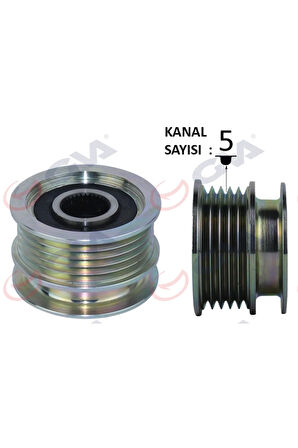 Alternatör Kasnağı Rulmanlı Megane-clıo Iı-kangoo-twng-symbol Iı 01- 5 Kanallı K