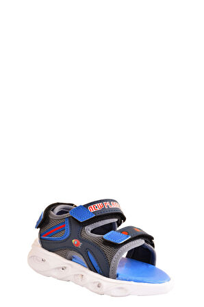 Erkek Çocuk Işıklı Lacivert Sandalet Ayakkabı