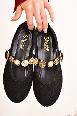 Kadın Günlük Babet Tokalı Ayarlanabilir Hafif Rahat Ayakkabı