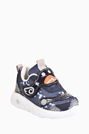 Işıklı Gülen Yüz Figür Çocuk Ayakkabı Esnek Tabanlı Nefes Alabilen  Çocuk Spor Ayakkabı