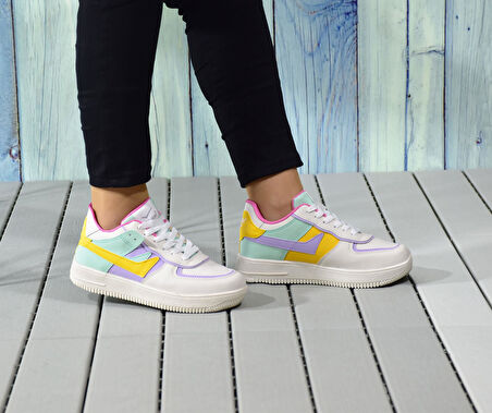  Kadın Spor Ayakkabı BEJ - PEMBE