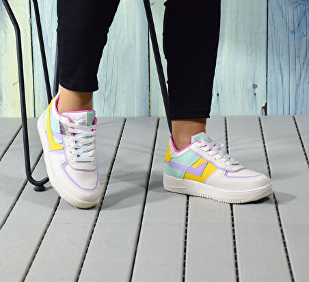  Kadın Spor Ayakkabı BEJ - PEMBE