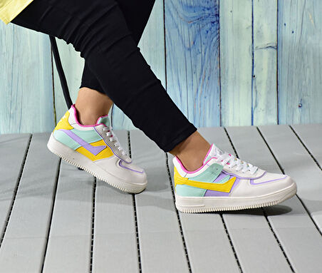  Kadın Spor Ayakkabı BEJ - PEMBE