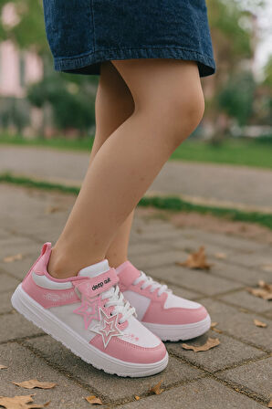 Kız Çocuk Yıldız Detaylı Sneaker Ayakkabı 