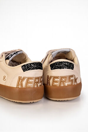 Sstar Beyaz Gümüş Kız Çocuk Cırtlı Bantlı Sneaker Spor Ayakkabı