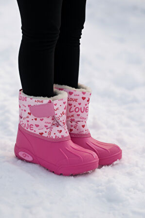 Kışlık Kız Erkek Çocuk Içi Sıcak Astarlı Kar Bot Çizme