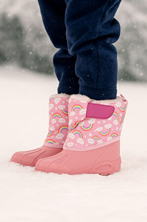 Kışlık Kız Erkek Çocuk Içi Sıcak Astarlı Kar Bot Çizme