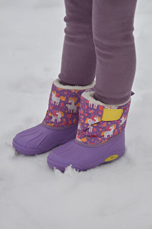 Kışlık Kız Erkek Çocuk Içi Sıcak Astarlı Kar Bot Çizme