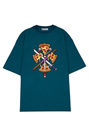 Unisex Oversize T-shirt Ninja Turtles Pizza