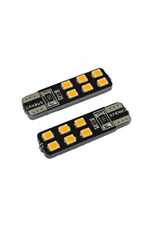 LED AMPÜL 12V.4 LEDLİ SMD B.DİPSİZ TURUNCU FORZA LED-01A