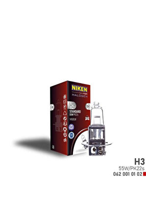 Nıken H3 55w Halojen Ampul Pk22s 12v