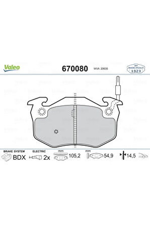 ÖN BALATA FİŞLİ TWNGO 1.2 96 R5 72-95