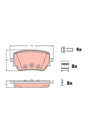 Fren Balatası Arka Mercedes W177 V177 W247 C118 X118 H247 X247 313105