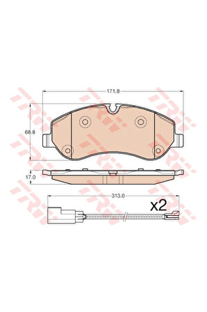 Ön Balata Ford Transıt V363 14 -transıt Custom 2.2 Tdcı 12 2 Adet Kablolu