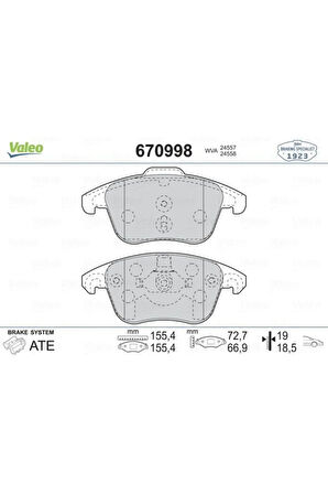 Ön Balata C4 Picasso 06 11 P5008 1.6 16v-2.0 16v-2.0 Hdi 08 12 P3008 12 Ds4 11 D