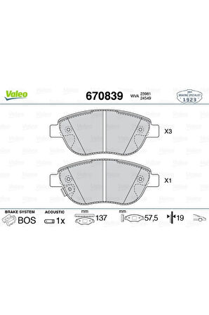 ÖN BALATA CORSA D BÜYÜK TİP 1.3 CDTI 07/06 FIAT 500 0.9 12 1.4 1.3D 12 1.6D12