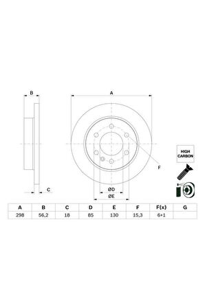 FREN DISKI ARKA MERCEDES SPRINTER B907 B910 18 ELEKTRONIK PARK FRENI