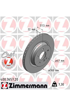 Fren Dıskı Arka Mercedes W204 S204 C204 C207 A207