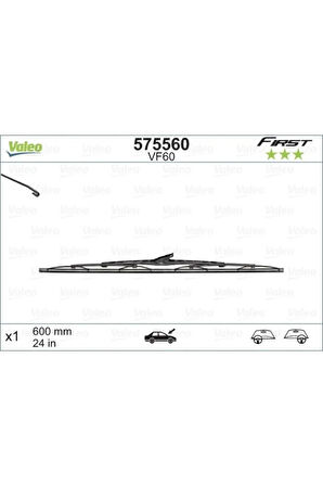 SİLECEK SÜPÜRGESİ 60cm x1 NORMAL TİP FİRST ÜNİVERSAL 428119