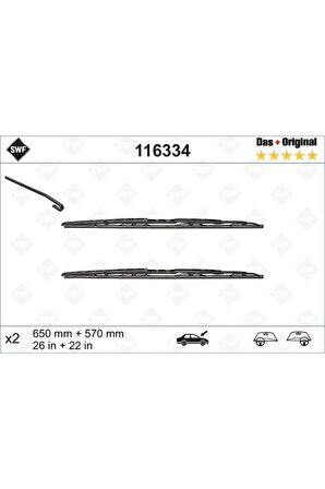 SILECEK SUPURGESI 650/560mm SWF BMW E39 438120