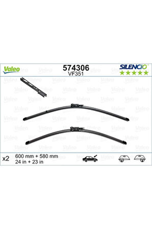 SILECEK SUPURGESI 600/580mm SWF BMW E60 449121