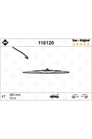 SILECEK SUPURGESI ARKA KANCALI 380mm MERCEDES W414 W463 SWF A4638200345