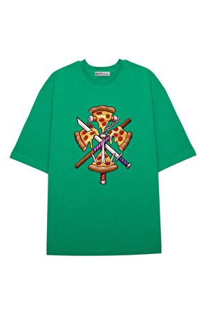 Unisex Oversize T-shirt Ninja Turtles Pizza